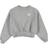 Nike Big Kid's Sportswear Club Fleece Boxy Fit Crew Neck Sweatshirt - Dark Grey Heather/White (FZ9244-063)