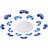 Eglo Viki 1 Blue/White Wall Flush Light 63cm