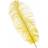 Neel Blue Yellow Natural Ostrich Feathers 50-60 Cm 5Pcs