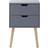 GFW Nyborg Dark Grey Bedside Table 30x40cm 2pcs