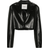 Nanushka Aidula Single Breasted Cropped Blazer - Black