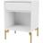 Montana Furniture Dream with Legs New White/Brass Bedside Table 30x35.4cm