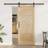 vidaXL Manual Natural And Black 83 202 cm Sliding Door (x)