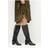 LTS Patent Knee High Block Boots - Black