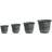 Ivyline Metal Ribbed Tapered Planter Set of 4