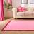 OHS Contrast Border Non Slip Tufted Hallway Rug 120 x 170 cm Pink