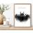 Artze Wall Columbia Watercolour Skyline City Print A4 With Oak Framed Art