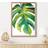 Artze Wall Tropical Leaf Abstract A3 With Oak Framed Art
