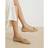 River Island Suede Square Toe Ballet Pumps - Beige