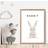 Artze Wall Cute Pink Floral Rabbit A4 With Oak Framed Art