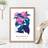Artze Wall Blue Pink Cornflower Flower Market Framed Art