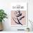 Artze Wall Blush Navy Blue Rose Boho Sketch Print A3 Framed Art