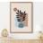 Artze Wall Beige Blue Brown Boho Graphical Floral Framed Art