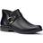 Hotter Wide Fit Leather Ankle Boot - Black