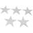 50PCS Silver Glitter Star Paper Cutouts