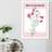 Artze Wall Pink Hollyhock Flower Market Boho Print A2 Framed Art