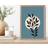 Artze Wall Blue Beige Boho Graphical Floral A4 Framed Art