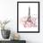Artze Wall Eiffel Tower Peonies A3 Framed Art