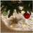 Living and Home D122cm Snow White Plush Christmas Tree Skirt