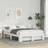 White 160 x 200 cm Solid Pine Wood Headboard Frame Bed
