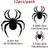 3D Black Bat Spider Halloween Sticker 12pcs