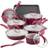 Rachael Ray Create Delicious Burgundy Shimmer Cookware Set with lid 13 Parts