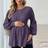 Shein Maternity Casual Solid Color Lantern Sleeve Sweater