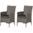 OutSunny 861-004GY - Grey 2-pack Garden Dining Chair