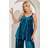 Yours Curve Blue Crushed Velour Cami Vest Top - Blue