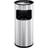 Durable Waste Basket Metal with Ashtray Round 7L Silver