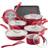 Rachael Ray Create Delicious Red Shimmer Cookware Set with lid 13 Parts