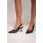 Goddiva Rhinestone Slingback Heeled Court Shoes - Black