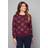 Wallis Star Motif Crew Neck Jumper - Plum
