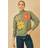 Yumi Green Floral Appliqued Jumper With Applique Flowers - Green