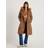 River Island Hybrid Longline Padded Coat - Brown