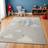 Light Grey Blue Modern Kids Rug 140cm x 200cm