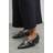 Faith Faux Leather Studded Pointed Ballerinas - Black