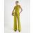 River Island Womens Green Sleeveless Ruched Waist Jumpsuit