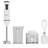 Black & Decker BXHBA750E Stabmixer-Set 750W Weiß