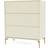 Montana Furniture Carry with Leg Vanila/Brass Chest of Drawer 69.6x82.2cm