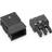 Wago Winsta Socket with strain relief housing 3-pole black