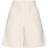 PrettyLittleThing Peachskin Longline Shorts - Stone