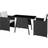 tectake Lausanne - Black Bistro Set, 1 Table incl. 2 Chairs