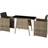 tectake Lausanne - Nature Bistro Set, 1 Table incl. 2 Chairs