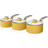 Swan Retro Yellow Cookware Set with lid 3 Parts