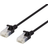 Deltaco Slim Cat6a U/UTP LSZH 28AWG RJ45 - RJ45 M-M Black 0.5m