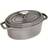 Staub Cast Iron Oval Cocotte Grey with lid 6.7 L 33 cm