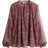 H&M Patterned Chiffon Blouse - Dark Pink/Paisley Pattern