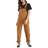 Dickies Women's Relaxed Fit Bib Overalls Rinsed Brown Duck