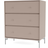 Montana Furniture Carry with Leg Mushroom/Chrome Chest of Drawer 69.6x82.2cm